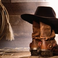 Cowboy Boots And Hat