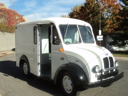 divco milk truck - truck, divco, milk, street