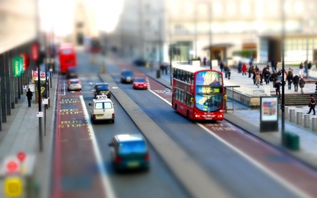 Red bus in London - transport, london, red, cars, bus, city, czrs