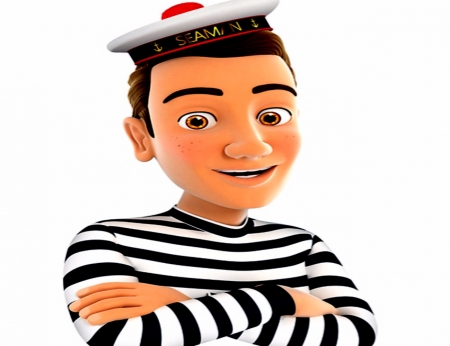 Sailor Went To  Sea - sailor, hat, nursery, rhymes, sea