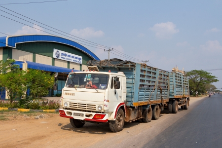 kamaz truck - truck, cambodia, street, kamaz