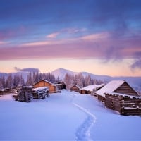 Cabins on Winter