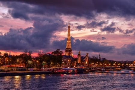 Eiffel-Tower - eiffel, sky, paris, tower