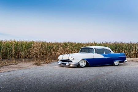 1956 Pontiac Chieftain - GM, White, Blue, Classic