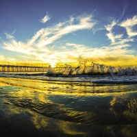 San Diego Bridge at Sunset