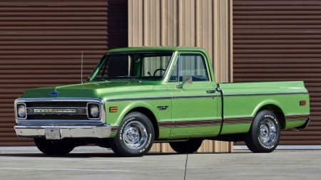 1969-Chevrolet-CST-10-Pickup - classic, green, bowtie, truck