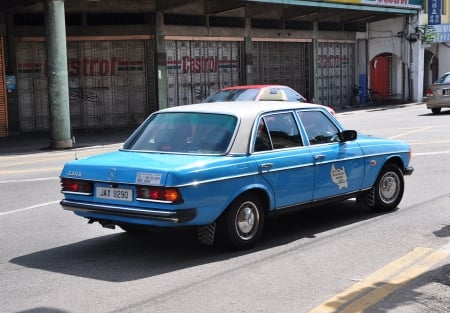 mercedes benz 230e - mercedes, benz, blue, muar, taxi