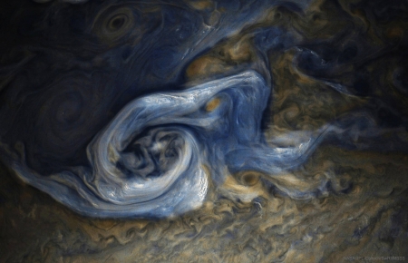 Juno Spots a Complex Storm on Jupiter - space, fun, planet, cool, Jupiter