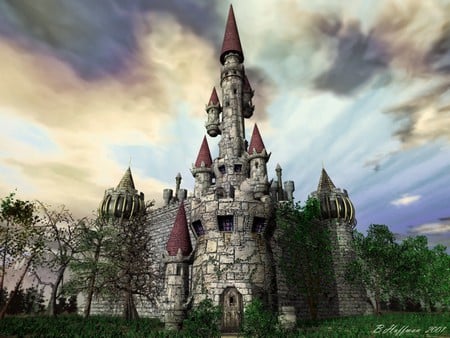 52 Bruce's Castle - abstract, fantasy, landscape, 3d