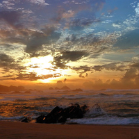 Beautiful Coastal Ocean Front Sunset