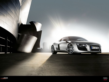 Audi R8 - silver, audi, audi r8, los angeles opera