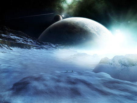 Cool Wallpaper - planets, winter, shine, wallpaper