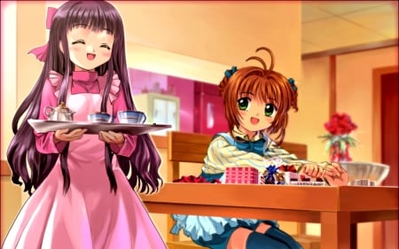 SAKURA KINOMOTO and DAIDOUJI TOMOYO - card captor, super power, tv series, anime, sakur, manga