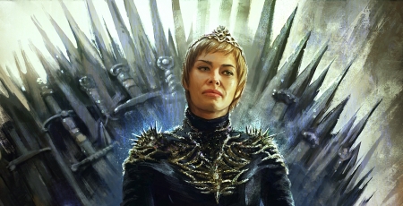 Mad Queen - inna vjuzhanina, cersei lannister, game of thrones, fantasy, mad queen, luminos, art