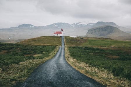 Road - fog, nature, road, mist