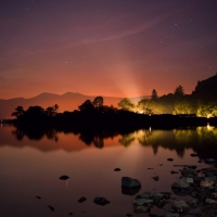 Summer Night on the Shore of Lake