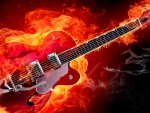 Guitar on fire