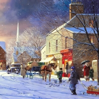 Winter street scene