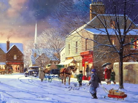 Winter street scene