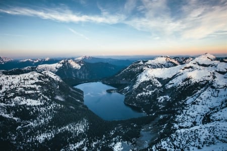 Lake and Mountain - Mountain, Lake, and, Nature