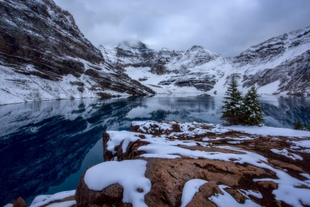 Lake - winter, nature, lake, snow