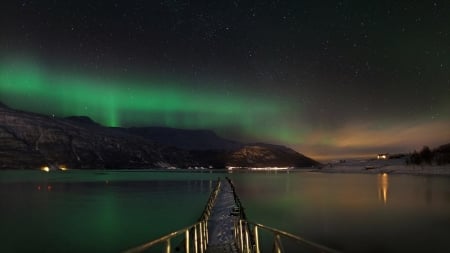 Lofoten Norway at night - Lofoten, Norway, Night, sky