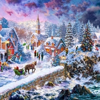 Christmas Village At The Sea