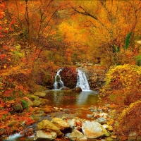 Waterfall-in-Autumn