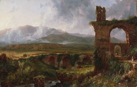 A view neer Tivoli ~ Morning - thomas cole, pictura, tivoli, painting, morning, art, luminos