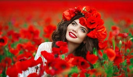 Pretty woman - woman, pretty, photography, smile, flowers, model