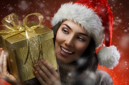 Beauty - christmas, craciun, woman, model, girl, gift, golden