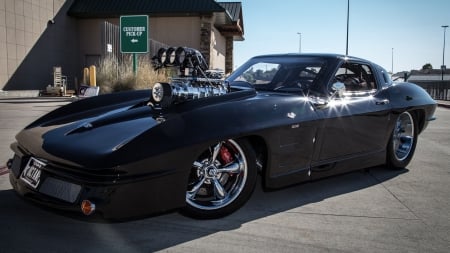 Gary Comstock's Pro Street 63 Corvette Split Window - wallpaper, 63 pro street vette, windows, desktop