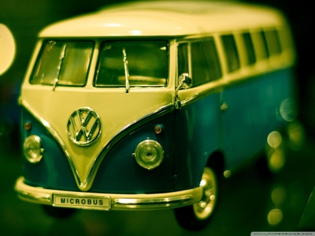 VW Bus - Van, Bus, VW Bus, Green, Old, Transport