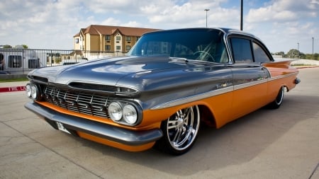 1959 Chevrolet Bel Air Resto Mod - desktop, windows, chevy, wallpaper