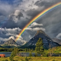 Rainbow in the Mountain