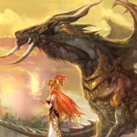 Priestess and dragon