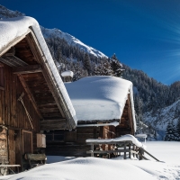 Cabins in South Tyrol, Italy