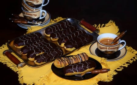 sweet eclairs - fun, food, yummy, entertainment, cool, sweet eclairs