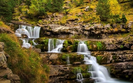 waterfall - forest, cool, waterfall, fun, nature