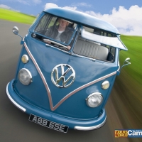 Blue VW Bus