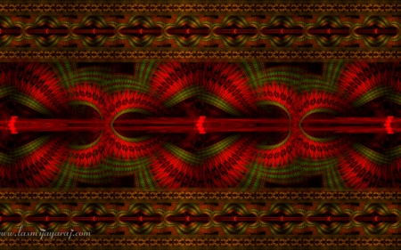 Christmas Colors Fractal - abstract, digital art, christmas colors, fractal