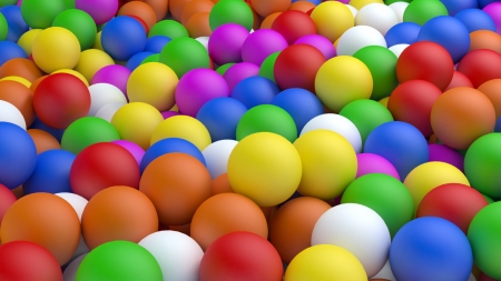 colourful balls - balls, orbs, colourful, spheres