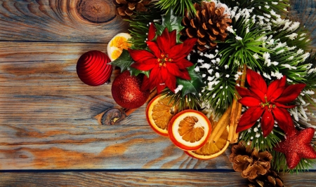 Twigs on the table - table, Christmas, Twigs, balls