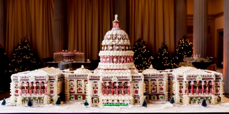 Gingerbread School - School, Gingerbread, Photography, Brown, White, Abstract