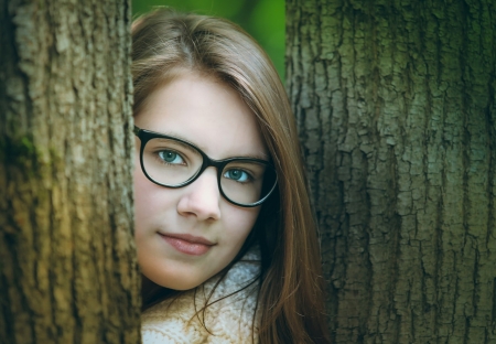 Beautiful girl - girl, people, glasses, beautiful