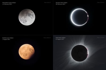 All the Eclipses of 2017 - space, moon, fun, esclpses, cool