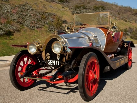 chitty chitty bang bang - grass, car, chitty, bang