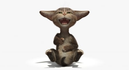 LOL - fantasy, animal, pisica, oleg zhevelev, cat, laugh