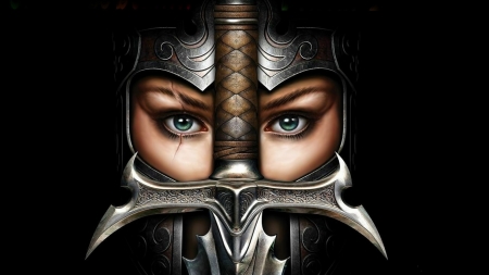 beautiful warrior - sword, girl, armour, warrior