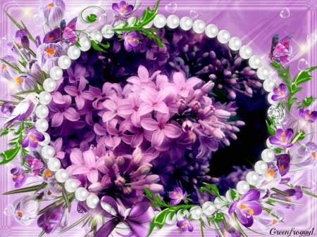 PRETTY PURPLE LILACS - flowers, purple, pretty, lilac